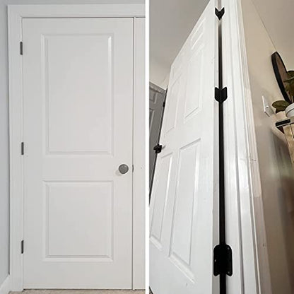 Rounded Matte Black Door Hinges 3.5 Inch 5 (Matte Black-Rounded / 30 Pack)