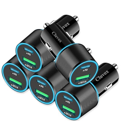 5 Pack 38W USB C Car Charger (CC003(5 Packs))