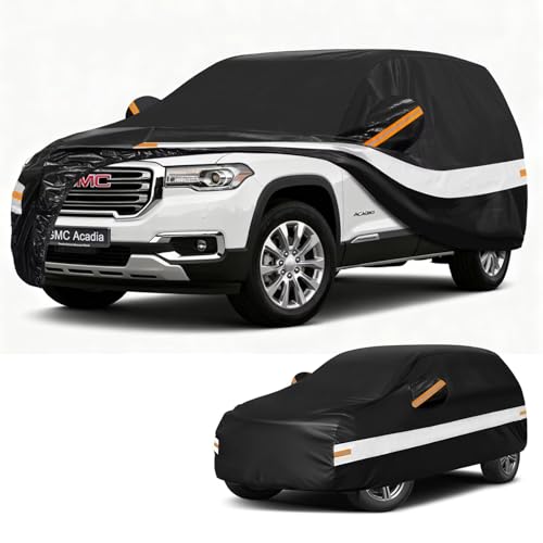 10 Layers SUV Car Cover Custom Fit for GMC Acadia (Black Gray / Custom Fit for GMC Acadia)