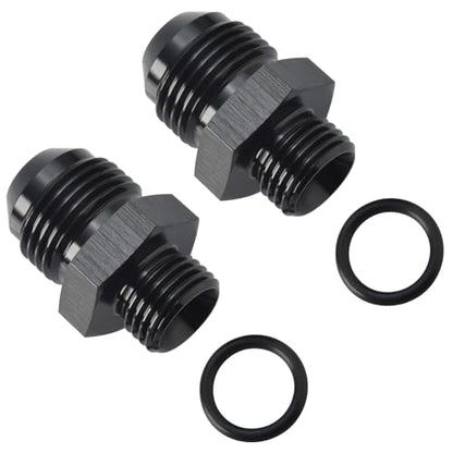 8AN Male Flare to 6AN ORB O (8AN to 6AN ORB / Black - 2PCS)