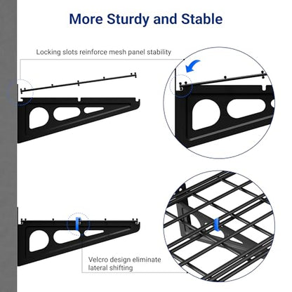 12-inch-by-72-inch Wall Shelf Garage Storage Rack Wall Mounted Floating Shelves,1x6ft,Black, 2-Pack, Classic Series (Black / 2 pack-1x6 ft)
