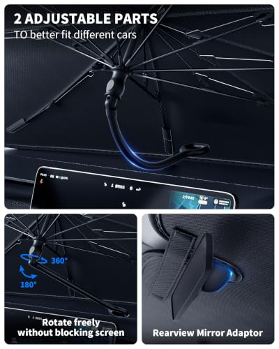 Windshield Sun Shade Umbrella for Tesla Model Y (Tesla model 3(2017-2026))