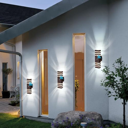 2 Pack Outdoor Light Fixtures (Brown / 3 Layer - 15 Inch)