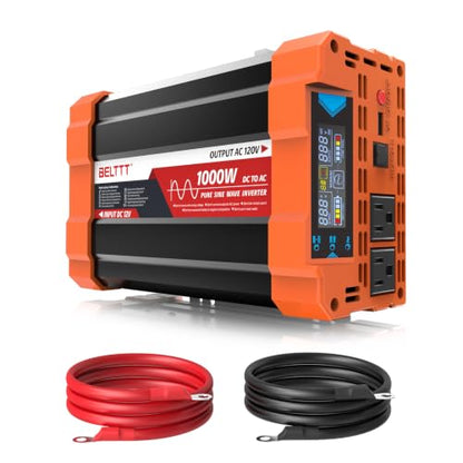 1000Watt Pure Sine Wave Inverter 12V DC to 120V AC (1000W)