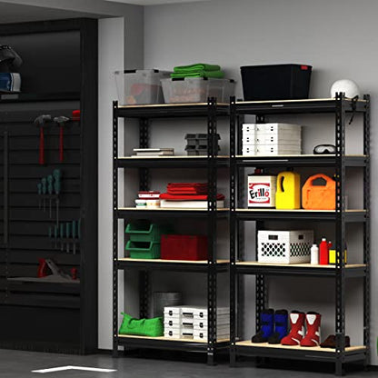 5 Tier Garage Shelves for Storage (27.5" W x 12" D x 59" H)