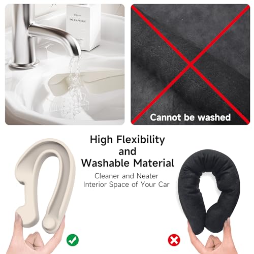 Car Seat Gap Filler Organizer 2Pack Soft Foam 3IN1 Multifunctional (Ivory / Narrow)