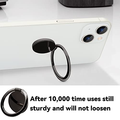 Metal Cell Phone Ring Holder Finger Ring Stand (Black)