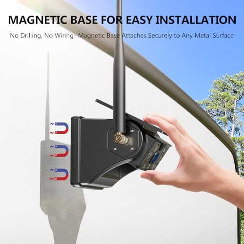 2 Magnetic Solar Wireless Backup Cameras 7" Touchscreen IPS Monitor (7"-2 Cameras)