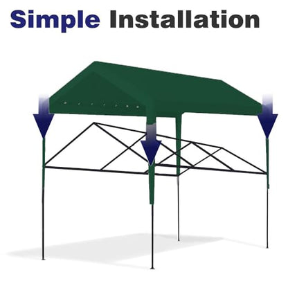 10 x 20 FT Carport Replacement Cover (10'x20' / Green)