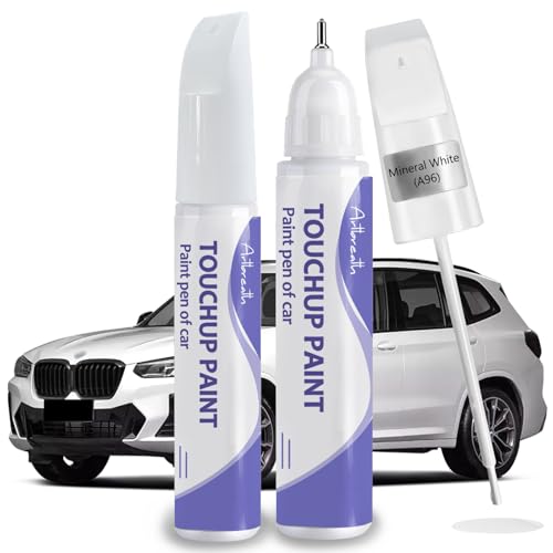 Mineral White A96 Touch Up Paint for BMW OEM Color Match Car Paint Pen (Mineral White (A96))