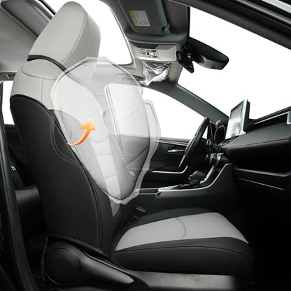Rav4 Seat Covers (2019-2025 RAV4(Not for Adventure, TRD-OFF, Hybrid) / Black&Gray)
