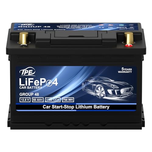 Car Start Stop Lithium Battery GROUP 48 12V 60AH Car Battery with 1100CCA (Group 48)