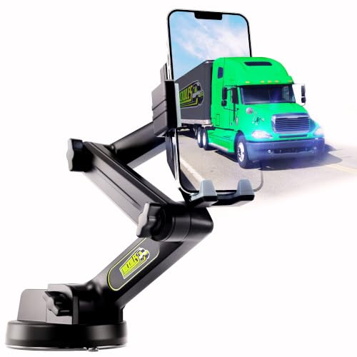 Cell Phone Mount for Truck Phone Holder for Truck Drivers (Gray)