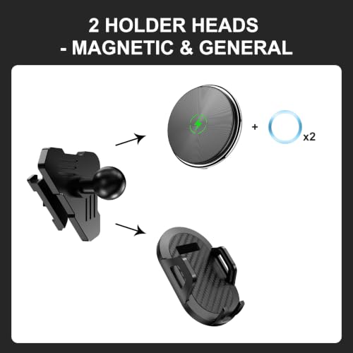Magnetic Car Vent Wireless Charger Phone Mount for 2015 (Fits F150 2015-2020 with Charging-Magnetic)