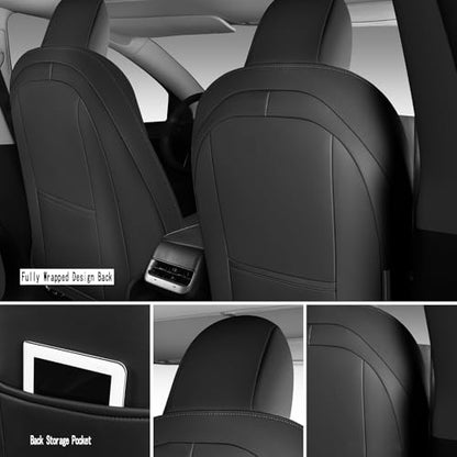 Tesla Model Y Seat Cover Full Set (Black)