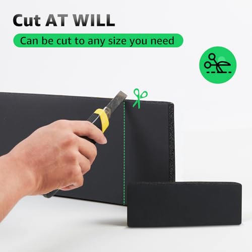 Garage Wall Protector (4 Pack 16.5"x5.9"x0.8" / Black)