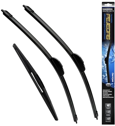 Set of Wiper Blades ((26″+17″+14″) Front + Rear)