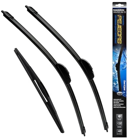 Set of Wiper Blades ((26″+17″+14″) Front + Rear)