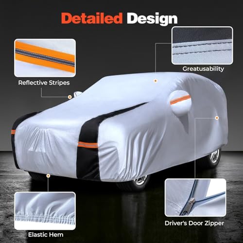 Minivan Car Cover for Kia Carnival MPV (Kia Carnival MPV/Sedona 1998-2025 / White Car Cover)