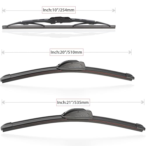 3 Pack Windshield Wiper Blades Replacement for Honda CRV CR (21"/20"/10")