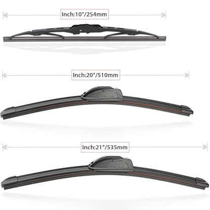 3 Pack Windshield Wiper Blades Replacement for Honda CRV CR (21"/20"/10")