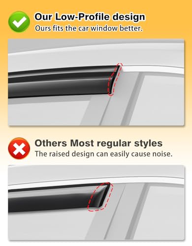 Tape On Window Visors Rain Guards for Toyota RAV4 2019 (Fit for 2019-2025 Toyota RAV4)