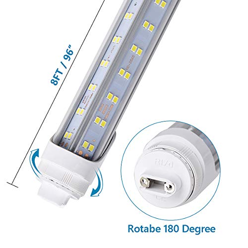 10 Pcs 8ft R17D LED Tube Light (10pcs 5000k)
