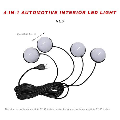 Car Interior LED Lights (Red)