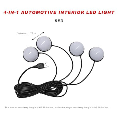 Car Interior LED Lights (Red)