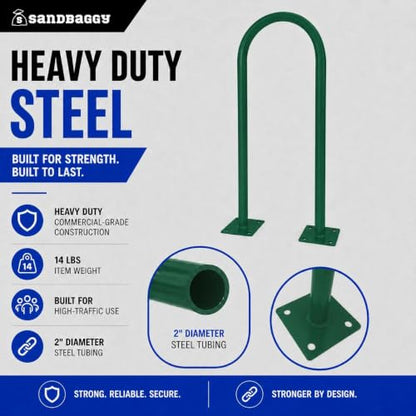 U Shaped Bike Rack (Green)