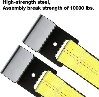 Tow Dolly Basket Straps with Flat Hook Fit 14" (4 Pack-14"-19")