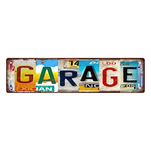 GARAGE SPACE Metal Tin Street Sign Bar Cafe Garage Cave Home Room Wall Bathroom Farmhouse Garden Porch Patio Decor (GARAGE)