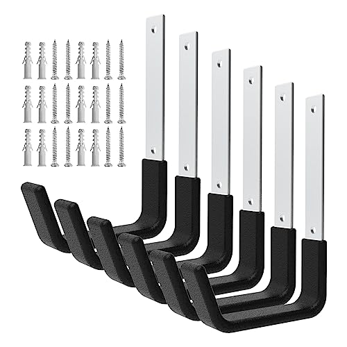 Heavy Duty Wall Mount Hooks (6 Medium)