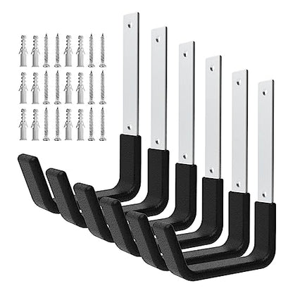 Heavy Duty Wall Mount Hooks (6 Medium)