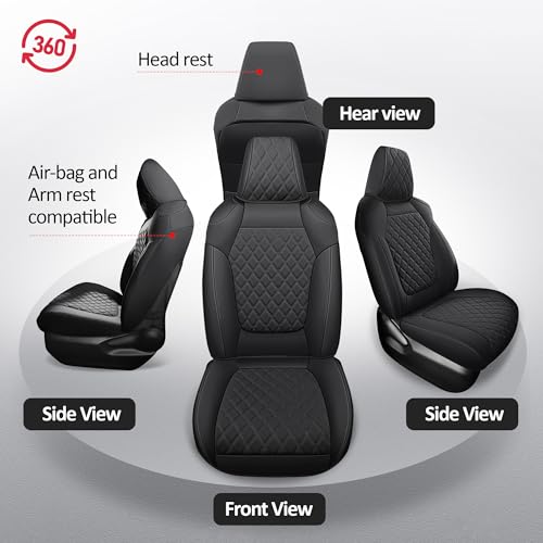 Rav4 Seat Covers Full Set for 2019 (Black / 2019-2025 RAV4 Hybrid(Non XSE&2022-2025 SE Hybrid))