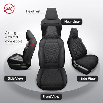 Rav4 Seat Covers Full Set for 2019 (Black / 2019-2025 RAV4 Hybrid(Non XSE&2022-2025 SE Hybrid))