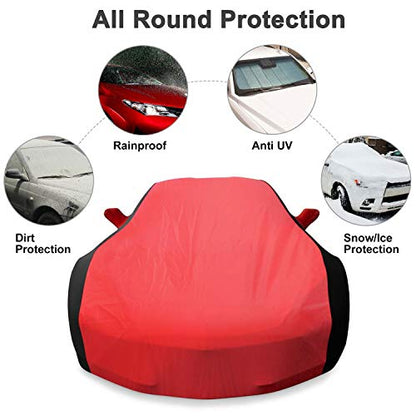 Waterproof Car Cover Custom for Chevy Corvette 2014 (Red Black / Corvette C7)