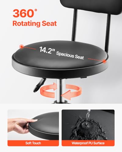 Shop Stool with Backrest (with Backrest-no Casters)