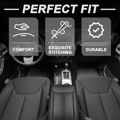 Armrest Cover for Jeep Wrangler JK JKU 2011 (15) 11-17 |Wrangler JK JKU| Black, Regular)