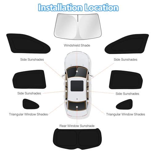 Car Window Shades for Hyundai Kona 2018 (FOR | Kona 2018-2023 (8pcs))