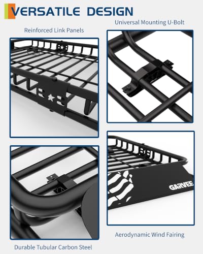 46" x 36" Universal Roof Rack Cargo Carrier Basket (Flag / 46'' Roof Basket)