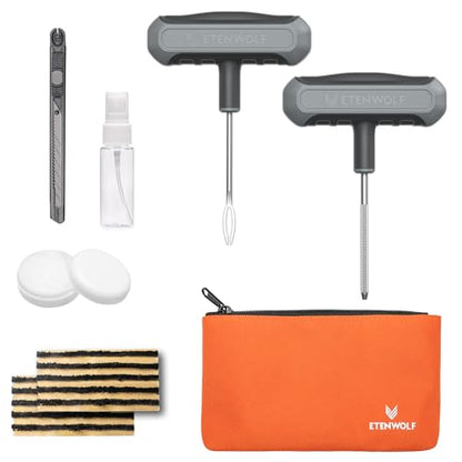 Flat Tire Repair Kit with Plugs 16 Pcs (Grey / 16pcs)
