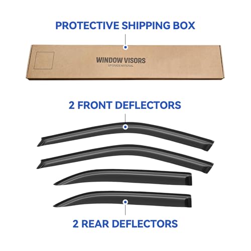 Window Visors Rain Guards for 1996 (1996-2000 Honda Civic Sedan)