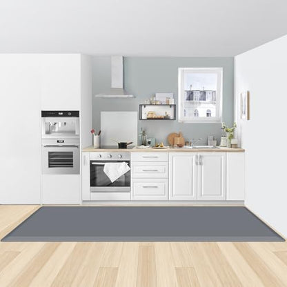 0.8" Thick Kitchen Mat Cushioned Anti Fatigue Rug Comfort Floor Mats (Grey / 108"L x 30"W x 0.8"Th)