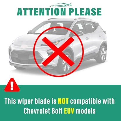Windshield Wiper Blades Replacement for Chevy Bolt EV 2017 (26" 26" 12")