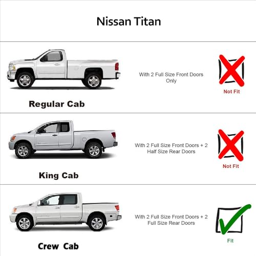 4pcs UV Protect Rain Guards for 2004 (2004-2015 Nissan Titan Crew Cab)