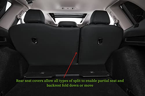 CRV Car Seat Covers Custom Fit for Honda 2023 (Leatherette(Black/Gray) / 2023-2026 CRV LX,EX,EX-L,Sport,Hybrid,Trailsport)