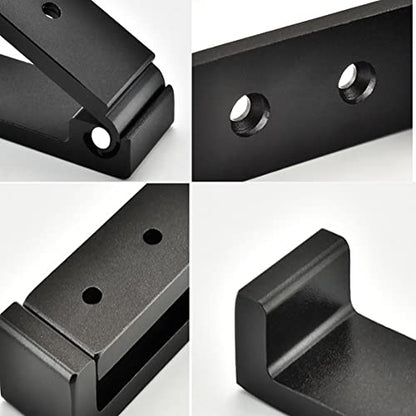 Folding Coat Hooks 6pcs Foldable Hook Wall Mounted for Hanging Coat (Black 6 Pack)