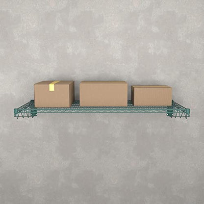 24" x 60" Green Epoxy Wire Wall Mount Shelf (Green / 24" x 60")