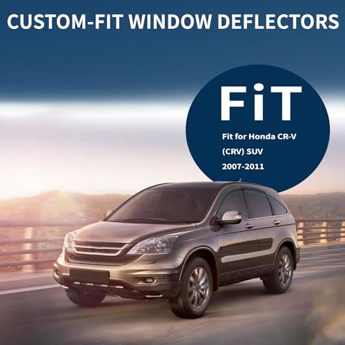 4PCS Rain Guards Window Visors Fits for 2007 (For 2007-2011 Honda CRV)